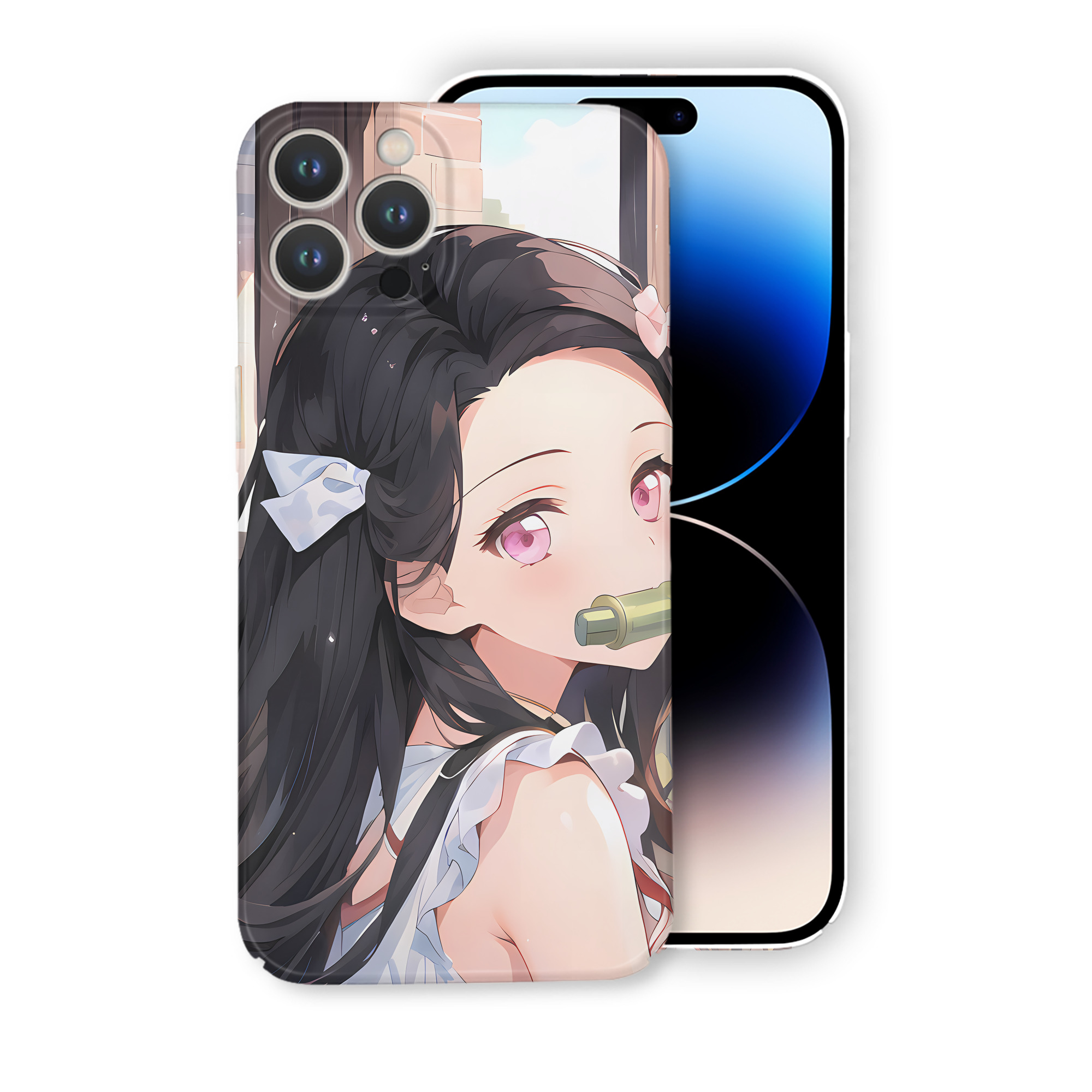 （画像用） 鬼滅の刃（きめつのやいば）竈門 禰󠄀豆子／かまど ねずこ Kamado Nezuko 【iPhone 14シリーズ対応】ハードケース